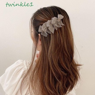 Twinkle1 โบ ปากเป็ด คลิปอารมณ์หวาน เรียบง่าย กิ๊บติดผม สีพื้น ผ้าโพกศีรษะ สาว คลิปด้านข้าง ผู้หญิง กิ๊บติดผม