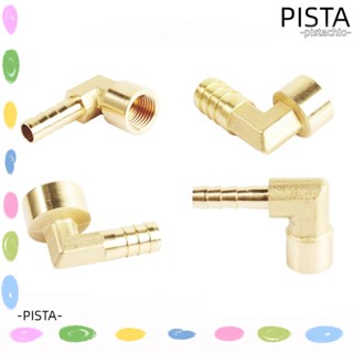 Pista PLF อะแดปเตอร์ข้อต่อท่อทองเหลือง PU PE 1/8 นิ้ว 1/4 นิ้ว 3/8 นิ้ว 1/2 นิ้ว 90 องศา ทนทาน OD 6-8 มม.