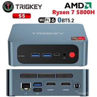 Beelink TRIGKEY Speed S5 AMD Ryzen 7 5800H MINI PC DDR4 16GB 500GB NVMe 2280 SSD 6 BT5.2 คอมพิวเตอร์เกมเมอร์เดสก์ท็อป VS SER5 Pro