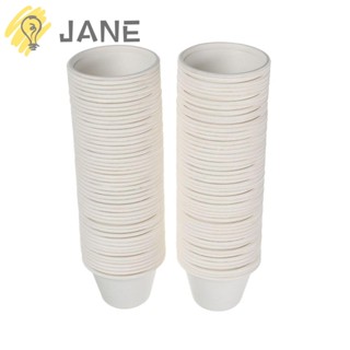 Jane ถ้วยกระดาษไฟเบอร์ 4 ออนซ์ สีขาว 100 ชิ้น