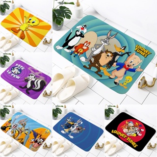 พรมปูพื้น กันลื่น ลายการ์ตูน Looney Tunes ขนาด 60x40 ซม. สําหรับห้องน้ํา ห้องอาบน้ํา บ้าน