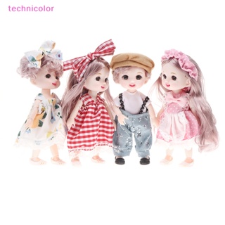 [technicolor] ใหม่ พร้อมส่ง ตุ๊กตาเด็กผู้หญิง ขนาดเล็ก 17 ซม. พร้อมข้อต่อขยับได้ 13 ข้อต่อ ตาโต 3D สําหรับเด็กผู้หญิง DIY