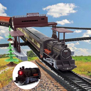 Train Track Express Railway Electric Locomotive Intelligent Classical Train Toys