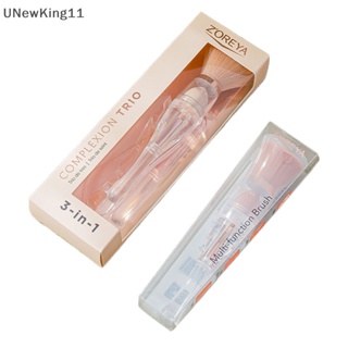 Unewking Zoerya 3-in-1 แปรงแต่งหน้า รองพื้น แบบพกพา ขนาดเล็ก 3-in-1