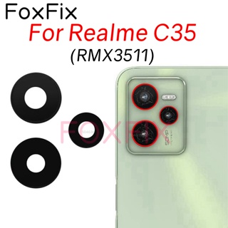 เลนส์กระจกกล้องด้านหลัง แบบเปลี่ยน พร้อมสติกเกอร์กาว สําหรับ Realme C35 RMX3511