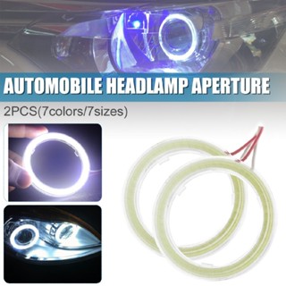 Jacansi 2pcs LED COB Angel Eyes Car Headlight Halo Ring Driving Lamp DRL Fog Light