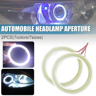 Jacansi 2pcs LED COB Angel Eyes Car Headlight Halo Ring Driving Lamp DRL Fog Light