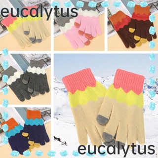 Eucalytus1 ถุงมือเต็มนิ้ว แบบหนา หน้าจอสัมผัส แฟชั่นสําหรับผู้ชาย และผู้หญิง เหมาะกับการเล่นกีฬากลางแจ้ง 1 คู่