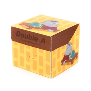 Double A กระดาษโน๊ต 80แกรม ไทยยิ้ม สีเหลือง (กล่อง600แผ่น)