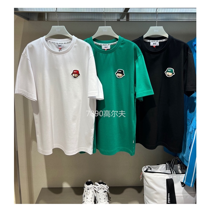 เสื้อยืดแขนสั้น คอกลม พิมพ์ลายโลโก้ตัวอักษร WAAC Golf อเนกประสงค์ แฟชั่นฤดูใบไม้ร่วง สําหรับผู้ชาย