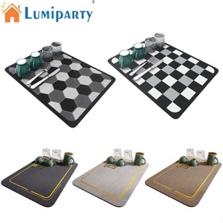 Lumiparty แผ่นอบแห้งจาน กันลื่น ทนความร้อน อุปกรณ์เสริม สําหรับห้องครัว