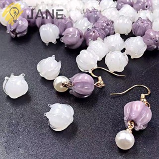 Jane ลูกปัดดอกตูม กล้วยไม้ หลากสี คุณภาพสูง DIY 10 ชิ้น