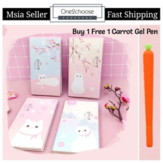 Pink Sakura Cat Diary Note Book Planner Office School Door Gift