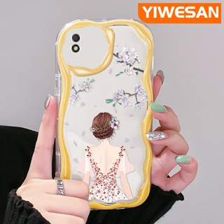 เคสโทรศัพท์มือถือ ซิลิโคนใส กันกระแทก ลายผู้หญิงสวย สีครีม สําหรับ Xiaomi Redmi 9C NFC Redmi 9A 9i A1 A2 POCO C31