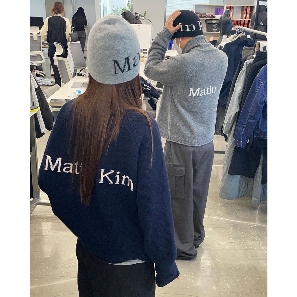 [SR-STUDIO] Matin kim เสื้อแจ็กเก็ตคาร์ดิแกน แขนยาว คอสูง สไตล์เกาหลี สําหรับผู้ชาย และผู้หญิง