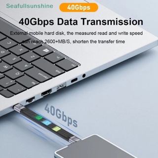 Seaf&gt; ชิปมาร์กเกอร์แล็ปท็อป 40Gbps E-Marker PD 240W ชาร์จเร็ว USB C เป็น Type C USB4