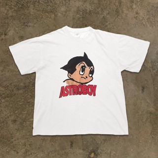 เสื้อยืดแขนสั้น ผ้าฝ้าย พิมพ์ลายการ์ตูน BOMBA STUDIO Astro Boy ทรงหลวม สําหรับคู่รัก