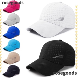 Rosegoods1 หมวกเบสบอล แบบแห้งเร็ว ระบายอากาศ เหมาะกับฤดูใบไม้ผลิ และฤดูร้อน สําหรับผู้ชาย และผู้หญิง