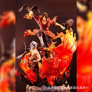 (((พร้อมส่ง) โมเดลฟิกเกอร์นารูโตะ GK Burning Itachi Susanohu Uchiha Itachi แบบสองหัว เรืองแสง