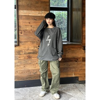 Winter-land-marilyn Manson Lightning เสื้อยืดแขนยาว สไตล์วินเทจ อเมริกัน ย้อนยุค น้ําหนักเบา สวยงาม และหลากหลาย สไตล์ Unisex Jrter