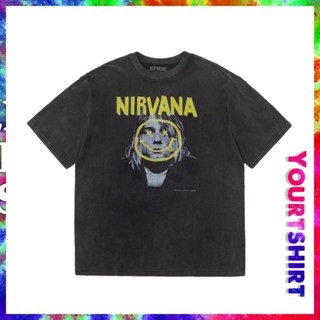 เสื้อยืดแขนสั้น คอกลม ผ้าฝ้าย พิมพ์ลายกราฟฟิค Nirvana Coben Bandage ขนาดใหญ่ ล้างทําความสะอาดได้ แฟชั่นคู่รัก สไตล์เกาหลี สําหรับผู้ชาย และผู้หญิง