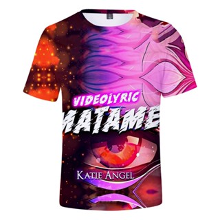 ใหม่ เสื้อยืดลําลอง แขนสั้น พิมพ์ลายนักร้อง Katie Angel สไตล์ฮาราจูกุ สตรีท สําหรับสตรี 2022