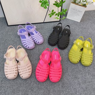 พร้อมส่ง Melissa รองเท้าแตะ รองเท้าชายหาด พื้นแบน แบบสาน สไตล์โรมัน แฟชั่นฤดูร้อน สําหรับผู้หญิง