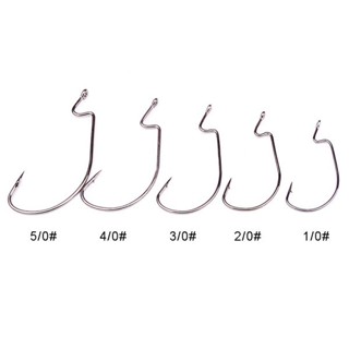 Lot 50pcs Worm Hook Jig Big Fishing Hooks Carbon Steel Fishhook Clearance sale