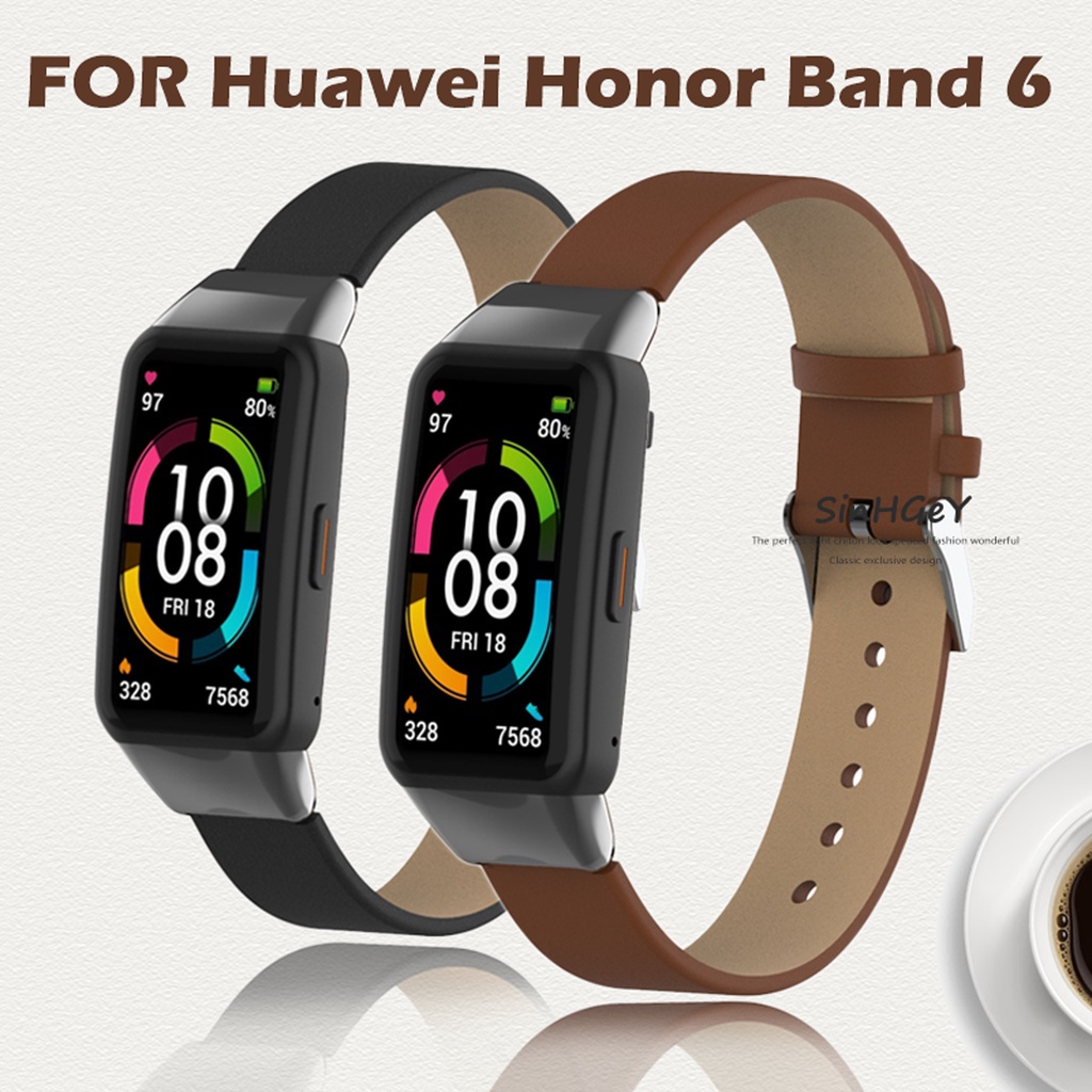 สายนาฬิกาข้อมือ สายหนัง Pu แบบเปลี่ยน สําหรับ Huawei Band 7 6 Honor Band 6 Cluckyth Thaipick 8712