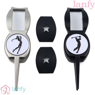 Lanfy ส้อมกอล์ฟ โลหะผสมสังกะสี น้ําหนักเบา ถอดออกได้ กันการกัดกร่อน ใช้งานง่าย