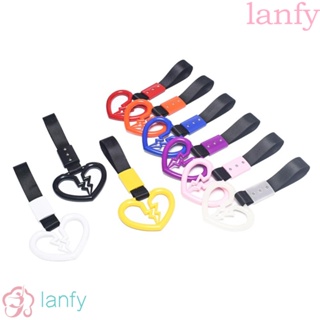 Lanfy สายรัดข้อมือพลาสติก รูปหัวใจแตก JDM ติดตั้งง่าย หลากสี สําหรับรถยนต์