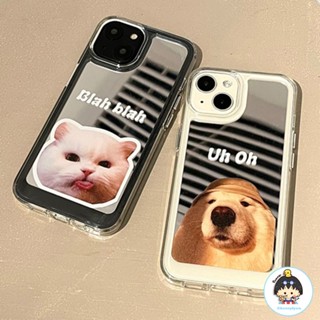 เคสโทรศัพท์มือถือ TPU แบบนิ่ม ลายการ์ตูนสุนัข แมว กันกระแทก สําหรับ IPhone 11 12 13 14 Pro Max