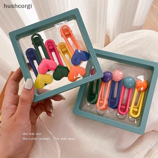 [hushcorgi] กิ๊บติดผมหน้าม้า รูปปากเป็ด สีแคนดี้ หลายสไตล์ เหมาะกับฤดูร้อน สําหรับเด็กผู้หญิง 5 ชิ้น ต่อชุด