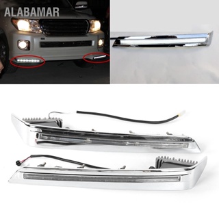 ALABAMAR อุปกรณ์เสริมไฟวิ่งกลางวัน LED สำหรับรถยนต์สำหรับ LAND CRUISER FJ200 LC200 2012-2013