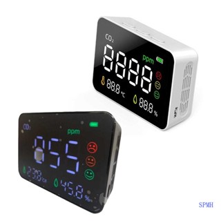 Super Air Monitor CO2 เครื่องตรวจจับคาร์บอนไดออกไซด์ คุณภาพอากาศ อุณหภูมิ ความชื้น