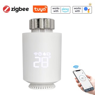 Spellbeautiful Tuya Zigbee เทอร์โมสตัทควบคุมอุณหภูมิ หม้อน้ํา วาล์วควบคุมผ่านแอพโทรศัพท์มือถือ ไร้สาย อัจฉริยะ สําหรับบ้าน