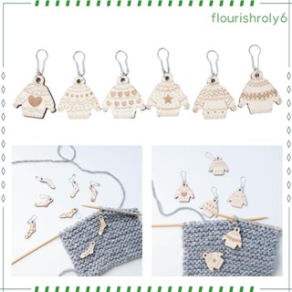 [flourishroly6] สลักไม้ แบบพกพา สําหรับถักโครเชต์ DIY