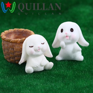 Quillan ตุ๊กตากระต่ายเรซิ่น ขนาดเล็ก น่ารัก สําหรับตกแต่งบ้าน DIY