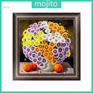 Mojito ภาพจิตรกรรมปักครอสสติตช์ รูปดอกไม้ 5D สําหรับตกแต่งบ้าน DIY