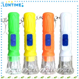 Lontime พวงกุญแจไฟฉาย LED พลาสติก ขนาดเล็ก แบบพกพา สุ่มสี 10 ชิ้น