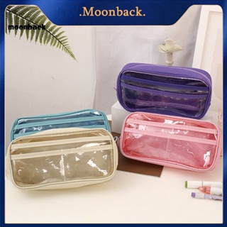 &lt;moonback&gt; กระเป๋าเครื่องเขียน แบบใส มองเห็นได้ สําหรับใช้ประจําวัน