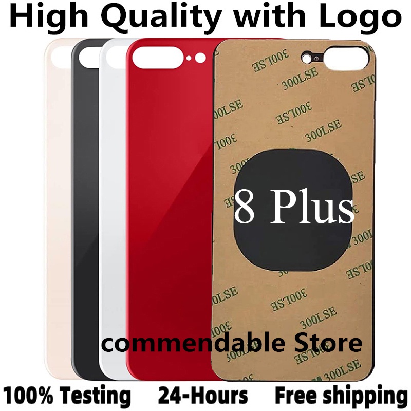 อะไหล่ฝาครอบแบตเตอรี่ พร้อมโลโก้ รูใหญ่ สําหรับโทรศัพท์มือถือ 8 Plus 1 ชิ้น ต่อล็อต