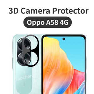 ฟิล์มกระจกนิรภัยกันรอยหน้าจอ เลนส์กล้อง 3D สําหรับ Oppo A58 OppoA58 A 58 4G 5G 2023 3 แพ็ค