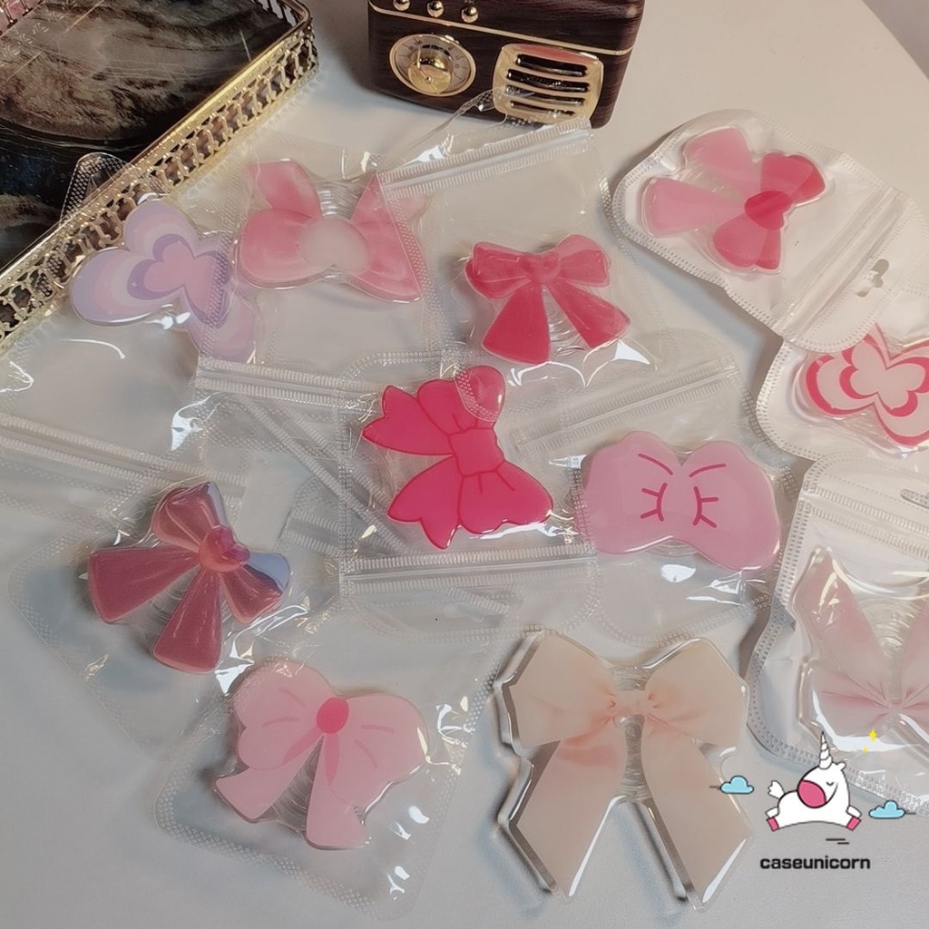 ที่วางโทรศัพท์มือถือ แบบพับได้ ลายการ์ตูนผีเสื้อ ดอกไม้ สีมาการอง แบบสร้างสรรค์ แฟชั่นสําหรับผู้หญิง - รูปที่ 5