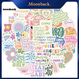 &lt;moonback&gt; 50 ชิ้น / เซต สติกเกอร์แล็ปท็อป ตลก เด็ก ของขวัญ ตัวอักษรน่ารัก พิมพ์ลาย รถจักรยานยนต์ สติกเกอร์กระเป๋าเดินทาง ถอดออกได้