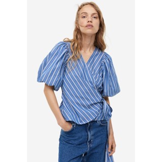 H&amp;M  Woman Balloon-sleeved wrap blouse 1168122_1