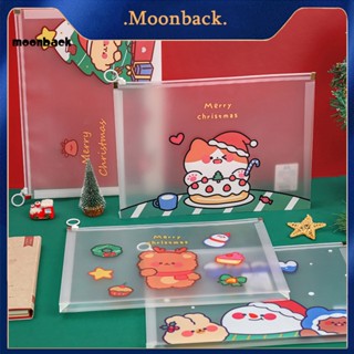 &lt;moonback&gt; ที่เก็บเอกสาร ลายการ์ตูนคริสต์มาส ขนาด A4 น้ําหนักเบา สะดวกสบาย