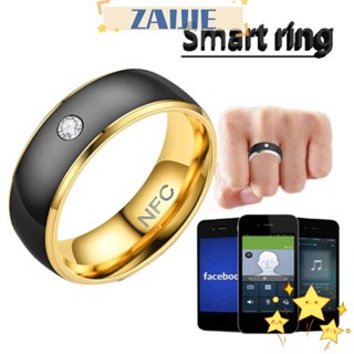 Zaijie24 แหวนนิ้วดิจิทัล สเตนเลส กันน้ํา อเนกประสงค์ สําหรับโทรศัพท์ Android NFC