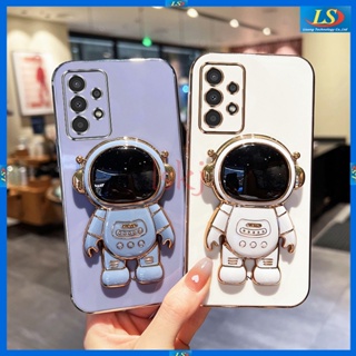 เคส Samsung A52 เคส Samsung A13 A23 A33 A53 A32 A73 A52S เคส Samsung A72 เคสโทรศัพท์ ลายนักบินอวกาศ Nasa พร้อมขาตั้ง สําหรับ YHYC