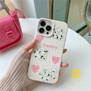 For เคสไอโฟน 14 Pro Max [Happy Puppy Cute Heart] เคส Phone Case For iPhone 14 Pro Max Plus 13 12 Mini 11 For เคสไอโฟน11 Ins Korean Style Retro Classic Couple Shockproof Protective TPU Cover Shell